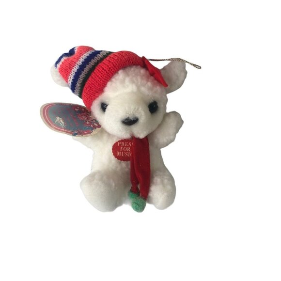 Vintage Selector Toy & Co Plush Musical Christmas Teddy Bear Stuffed Animal - Picture 1 of 5